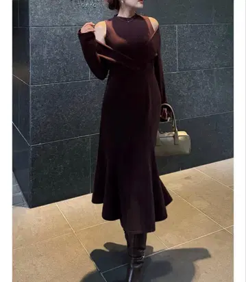 Cache-Coeur Layered Knit Dress