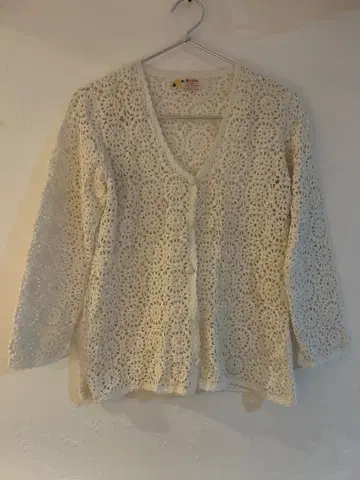 빈티지 핸드메이드 크로셰 가디건 kiaris otoe itimi