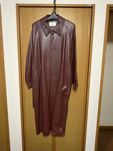 MOUSSY 인조 가죽 롱 코트