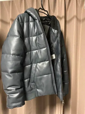 tk. 다케오 키쿠치 후드 부착 다크 그레이 다운 자켓