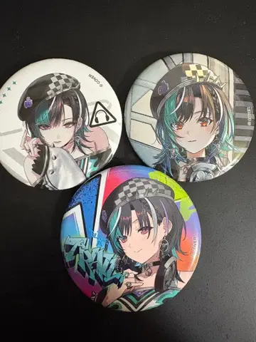 린도 치하야 FLOW GLOW 캔뱃지 3세트