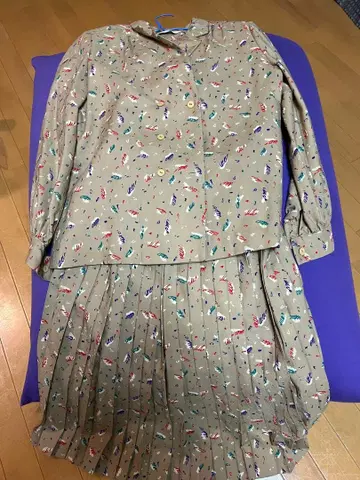 (새상품급) 피에르 가르뎅 플리츠 스커트 셋업