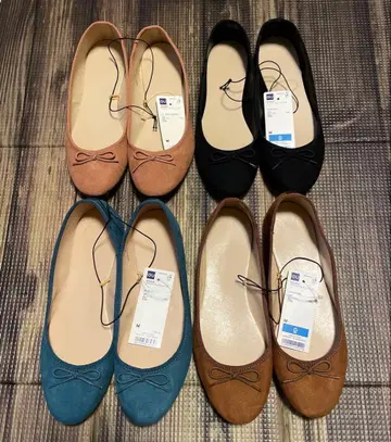 택 포함 미사용 GU 지유 라운드 발레 슈즈 M 묶음 판매