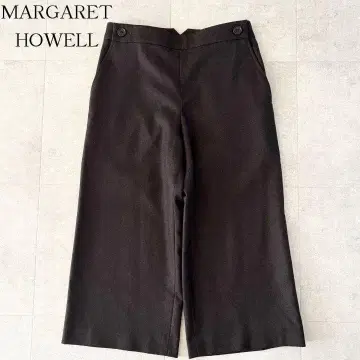 컨디션 최상 마가렛호웰 울 캐시미어 와이드 팬츠 3 다크 브라운