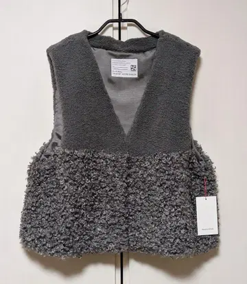 [ 미사용 ] 파시오네 PASSIONE 에코퍼 V넥 노카라 베스트