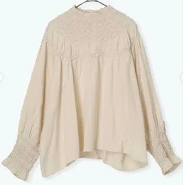 최종 가격 츠하루 바이 사만사 모스모스 핸드 스모킹 블라우스 아이보리