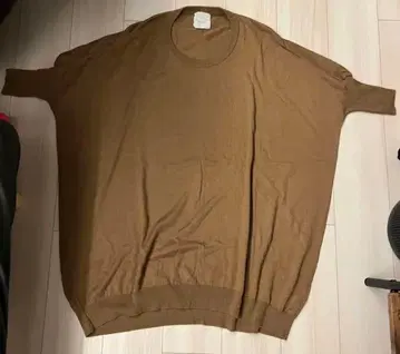 RAYBEAMS 브라운 오부 소매 니트