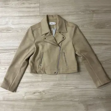 AZUL by moussy 베이지 라이더 자켓 M