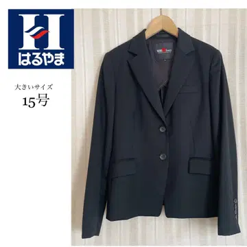 컨디션 최상! 빅 사이즈 15호 하루야마 x ViVi 블랙 비즈니스 자켓
