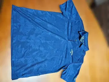 Callaway 네이비 잎 패턴 셔츠