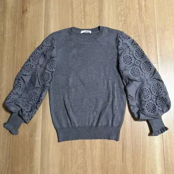 kokode.jp et Alors 그레이 레이스 슬리브 니트