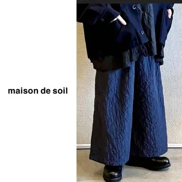 maison de soil (메종드소일) | 실크 퀼트 이지 팬츠