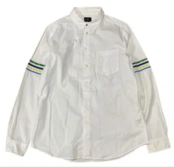 PS paul smith 소매 보더 코튼 버튼 다운 셔츠