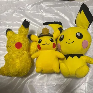 피카츄 캡틴 피카츄 점보 피츄 봉제 인형 3체 세트
