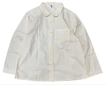 MHL. 마가렛호웰 둥근 카라 화이트 코튼 스탠다드 블라우스