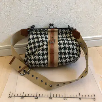 Facondini 숄더백 이탈리아제 미니백 그린 계열 하운드투스 체크