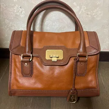 콜한 핸드백 브라운 가죽