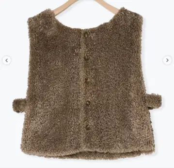 최종 가격 사만사 모스모스 전후 착용 퍼지 보아 베스트 모카 색상