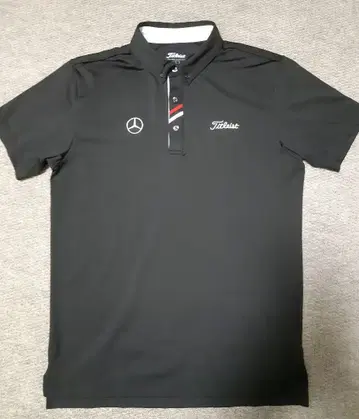 Titleist Mercedes-Benz 콜라보 피케 셔츠 L 블랙