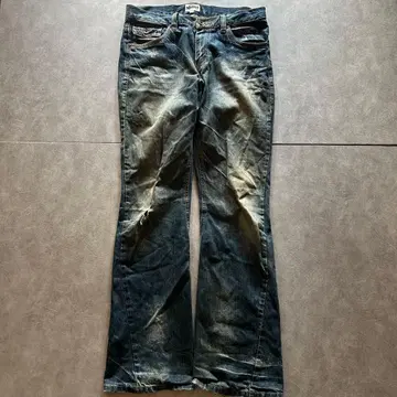 grunge fade wing flare denim pants y2k