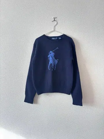 랄프 로렌 빅포니 울 네이비 니트 여성용 S