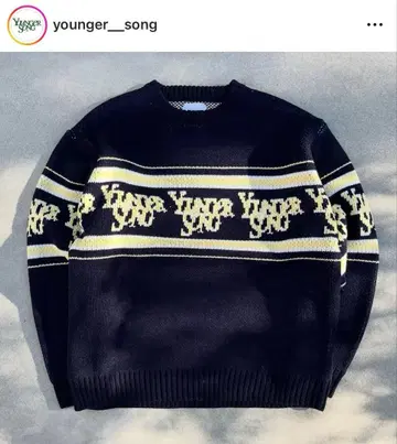 younger song Universal Logo Border Knit