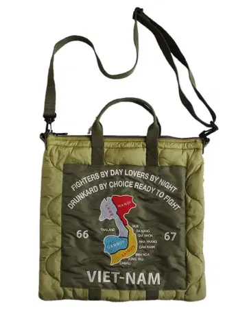 HOUSTON 휴스턴 퀼팅 헬멧 백 베트남 올리브