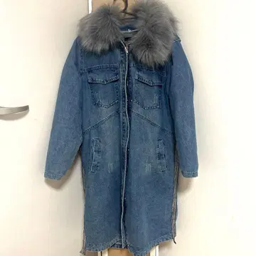 택 포함 새상품 스콧 클럽 데님 모즈 코트 보아 라이너 포함