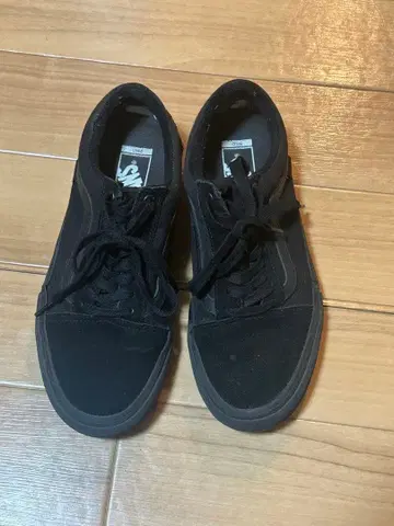 VANS 블랙 스웨이드 스니커즈 로우컷