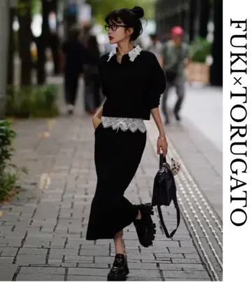 TORUGATO FUKI x TORUGATO 레이스 스칼라 맨투맨 셋업