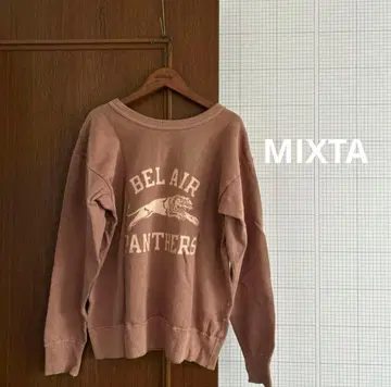 MIXTA 미크스타 맨투맨 속기모 브라운 S