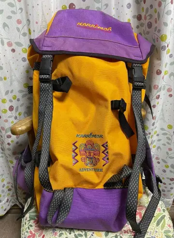 카리마 어드벤처 백팩 레트로 노랑 보라색