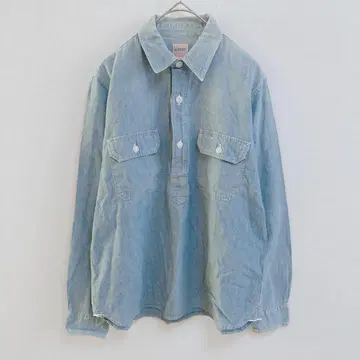 빔즈 보이 샴브레이 셔츠 데님풍 긴팔 일본제 코튼 100