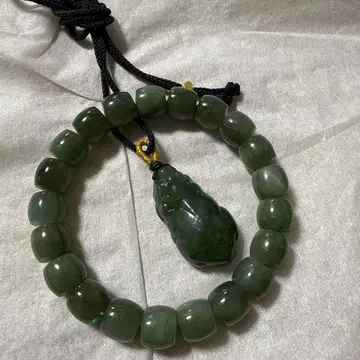 화전옥 벽옥 팔찌와 비휴 펜던트