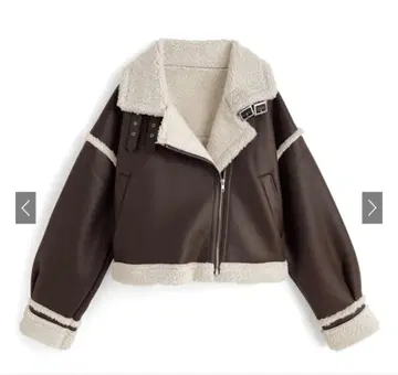 보아 카라 부착 브라운 자켓