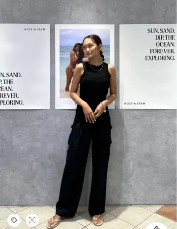 ALEXIA STAM*카고 팬츠*블랙*S 사이즈*슬랙스*맨투맨