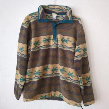 80s L.L.BEAN 하프 스냅 플리스