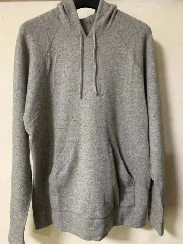 쓰리닷츠 캐시미어 후드티 그레이