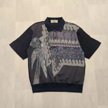 남성용 상의 니트 피케 셔츠 반팔 M