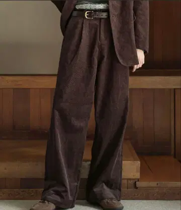 클래식 헤비 코듀로이 와이드 슬랙스 팬츠 [ 셋업 가능 ]