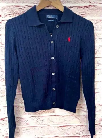 미사용 새상품 랄프 로렌 코튼 Polo 가디건 M 사이즈