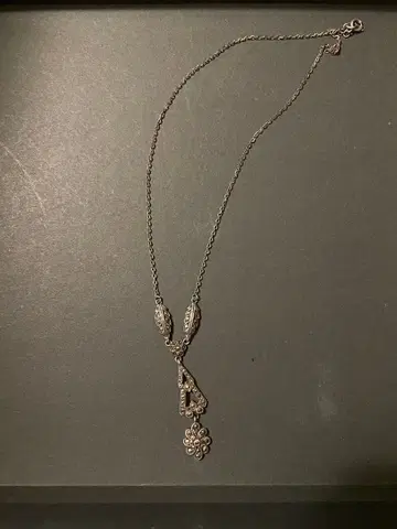 빈티지풍 마카사이트 목걸이 고급 디자인 펜던트