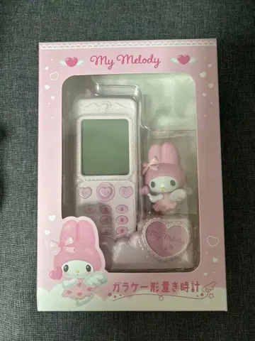 구형 휴대폰 모양 탁상시계 마이멜로디 산리오 보증서 포함