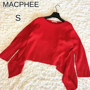 MACPHEE 맥피 코튼 울 보트넥 풀오버 빨간색 S