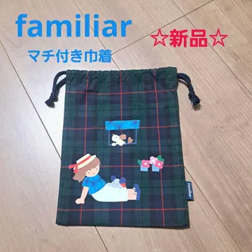 [ 새상품 ] familiar 복조리 체크 무늬 파미리아