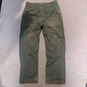 베이플로우 남성용 올리브 그린 워크 팬츠 베이커 팬츠 M