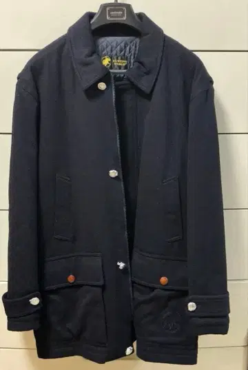 HUNTING WORLD 네이비 퀼팅 코트