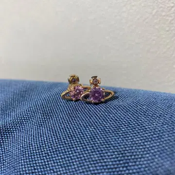 핑크 골드 스톤 스터드 귀걸이