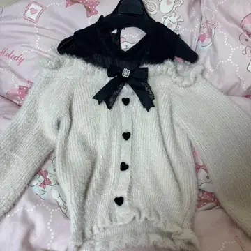 리즈리사 레이어드 스타일 어깨 트임 니트 핑크