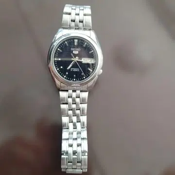 SEIKO 5 자동 와인딩 손목시계 블랙